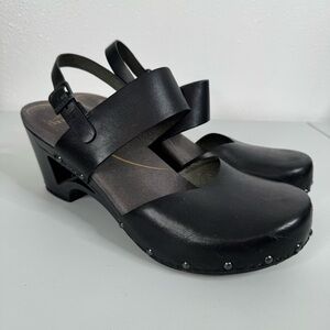 Dansko‎ Thea Black Cut Out Heel Clog Sandals Size 42